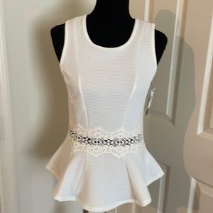 BCX Peplum Sleeveless Top